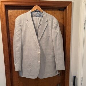 Alan Flusser XXL seersucker suit